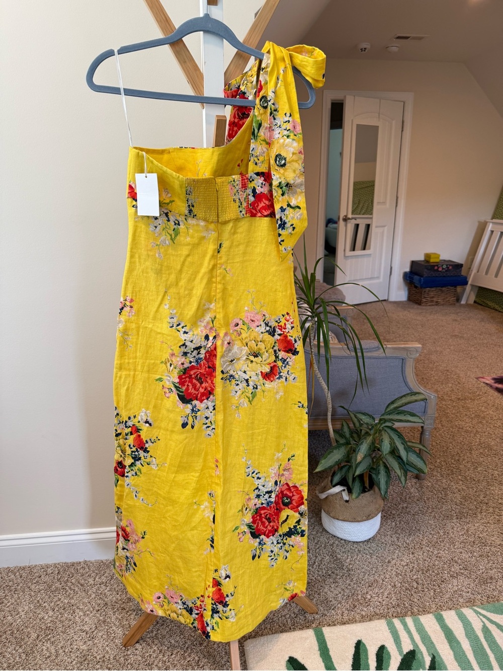Zimmerman Yellow Floral One-Shoulder Dress